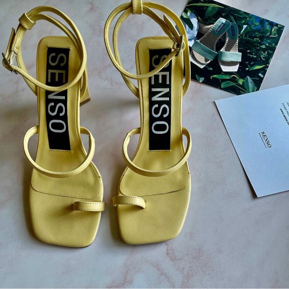Senso leather heeled sandals, color: zest, size: 37 - Picture 3 of 10
